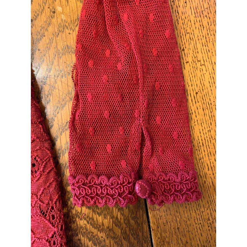Free People Witchy Red Lacy Dress Cocktail Party Whimsigoth Small Sexy Vamp - Picture 9 of 16